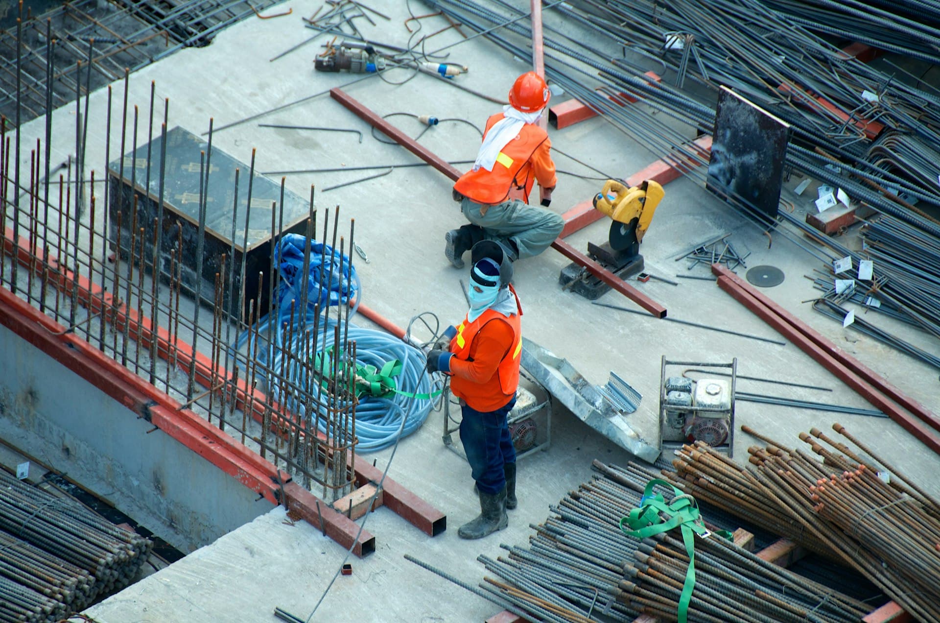Timber frame construction site